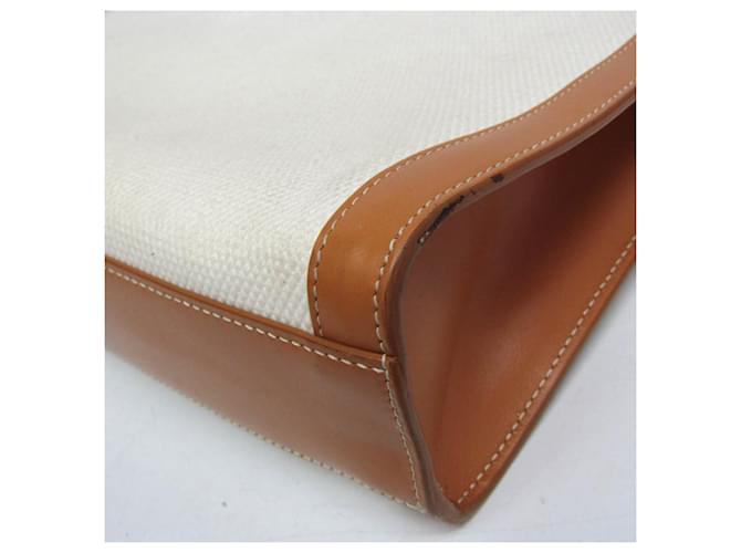 Céline Borsa a mano cabas verticale piccola Celine Bianco sporco Cammello - vista 5