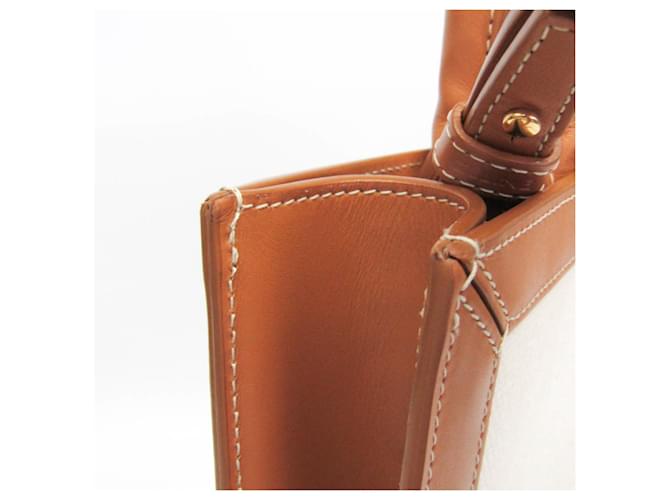 Céline Borsa a mano cabas verticale piccola Celine Bianco sporco Cammello - vista 8