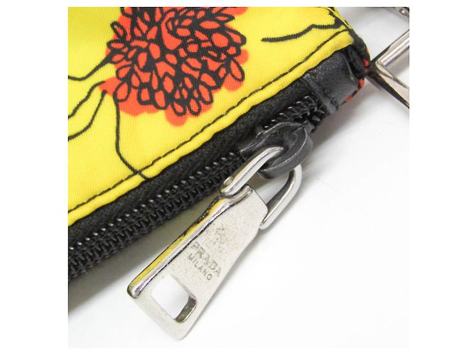 Borsa a spalla e tote Prada TESSUTO con stampa floreale Nero Giallo - vista 11