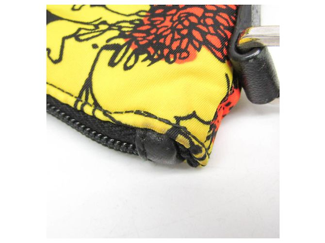 Borsa a spalla e tote Prada TESSUTO con stampa floreale Nero Giallo - vista 5