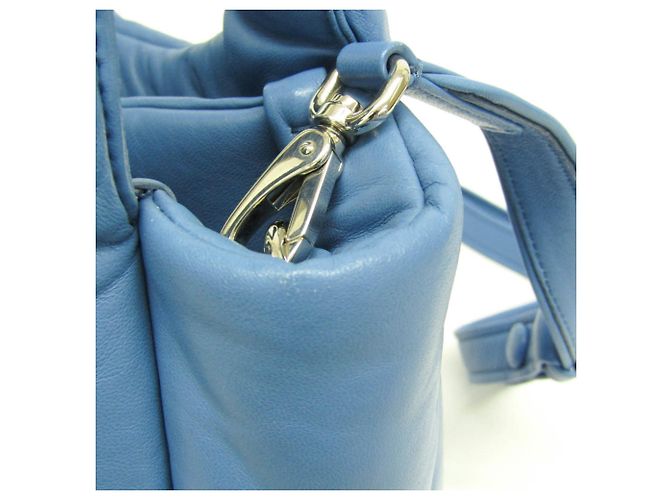 Bolsa de mão/ombro em couro nappa acolchoado 1BA359 para mulheres da Prada Azul - vista 10