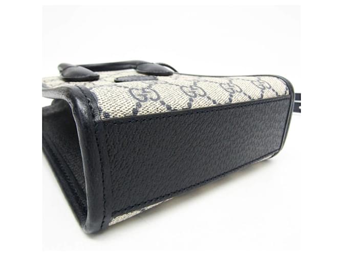 Borsa Gucci Interlocking G 671623 Beige Blu navy - vista 4