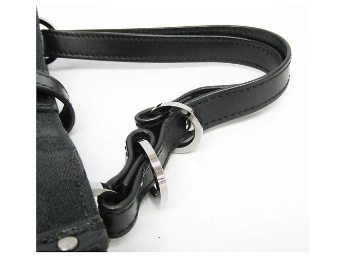 Borsa a Spalla Gucci GG Canvas Nera Nero - vista 10