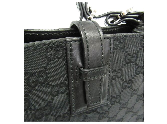 Borsa a Spalla Gucci GG Canvas Nera Nero - vista 12