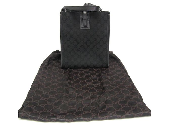 Borsa a Spalla Gucci GG Canvas Nera Nero - vista 2