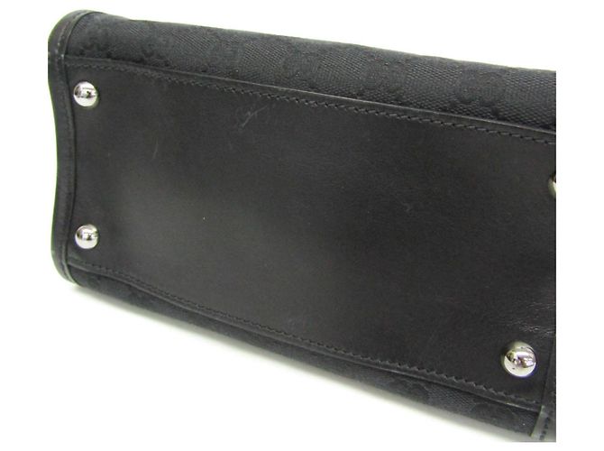 Borsa a Spalla Gucci GG Canvas Nera Nero - vista 7