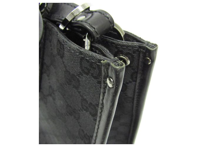 Borsa a Spalla Gucci GG Canvas Nera Nero - vista 8