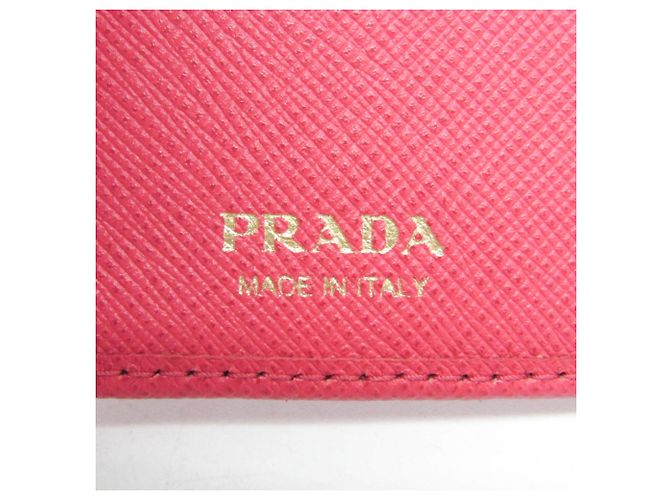 Prada Saffiano Leder Bi-Fold Geldbörse Pink - Ansicht 15