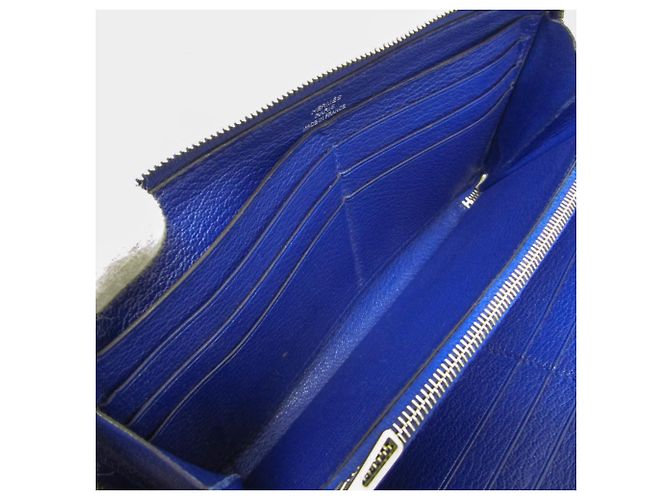 Portafoglio bi-fold classico Azap Long di Hermès Blu navy - vista 10