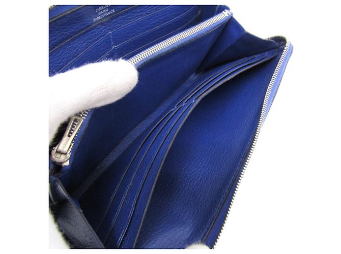 Portafoglio bi-fold classico Azap Long di Hermès Blu navy - vista 11