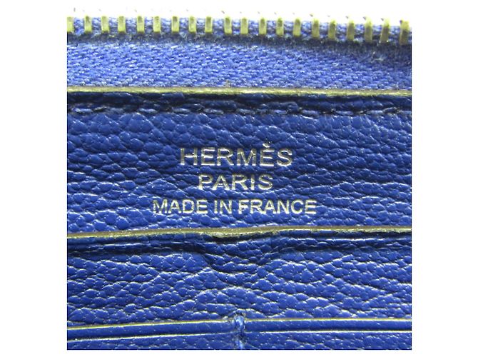 Portafoglio bi-fold classico Azap Long di Hermès Blu navy - vista 12