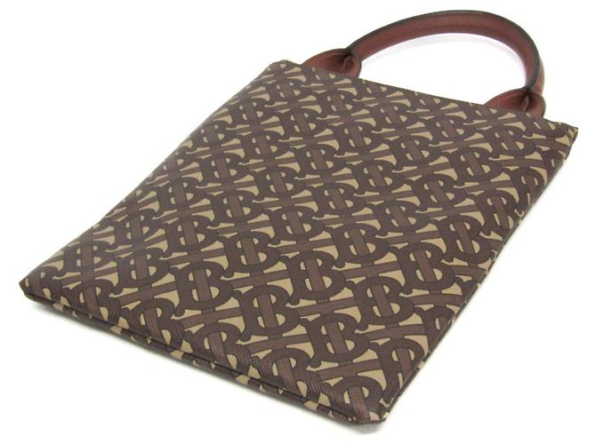 Borsa Clutch Monogramma TB Burberry Marrone - vista 2