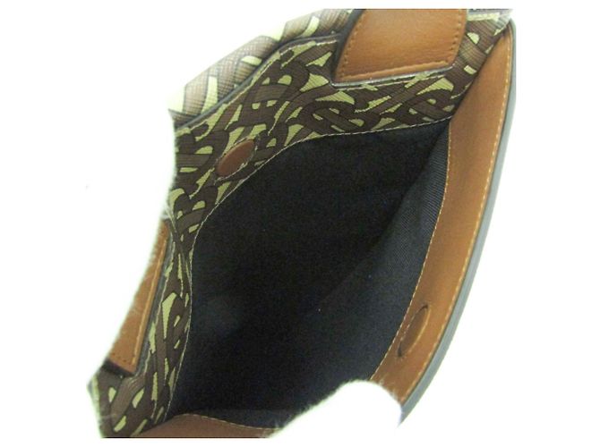 Borsa Clutch Monogramma TB Burberry Marrone - vista 3