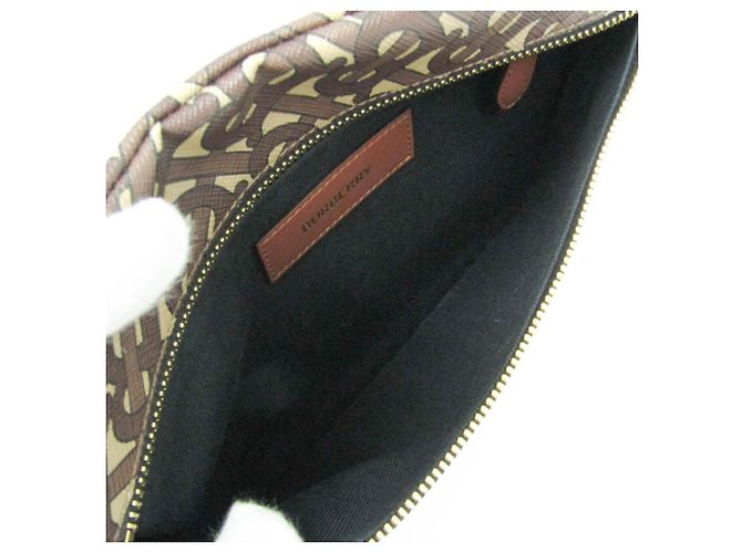 Borsa Clutch Monogramma TB Burberry Marrone - vista 4