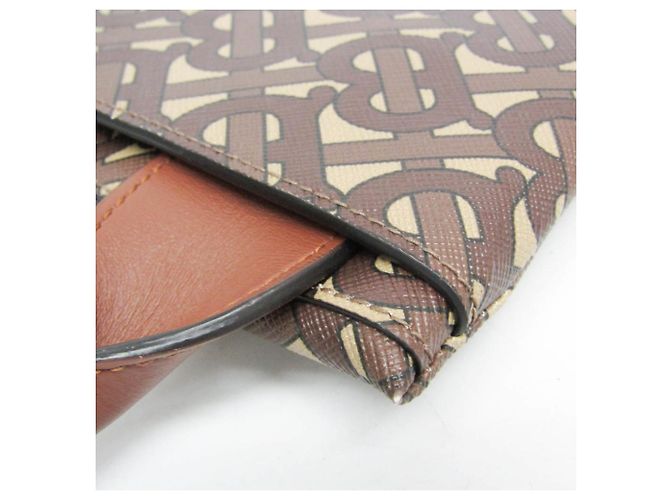 Borsa Clutch Monogramma TB Burberry Marrone - vista 7