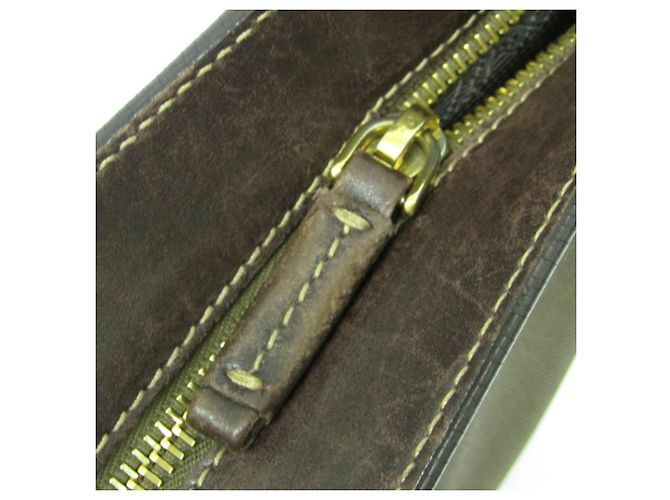 Borsa a spalla da donna in jacquard con logo Prada Marrone scuro - vista 10
