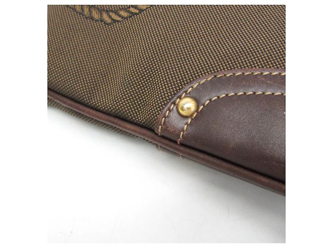 Borsa a spalla da donna in jacquard con logo Prada Marrone scuro - vista 6