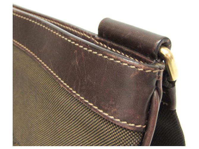 Borsa a spalla da donna in jacquard con logo Prada Marrone scuro - vista 8