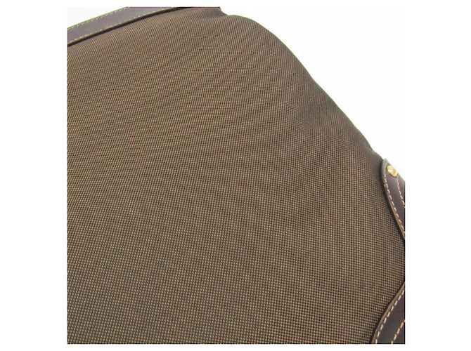 Borsa a spalla da donna in jacquard con logo Prada Marrone scuro - vista 9