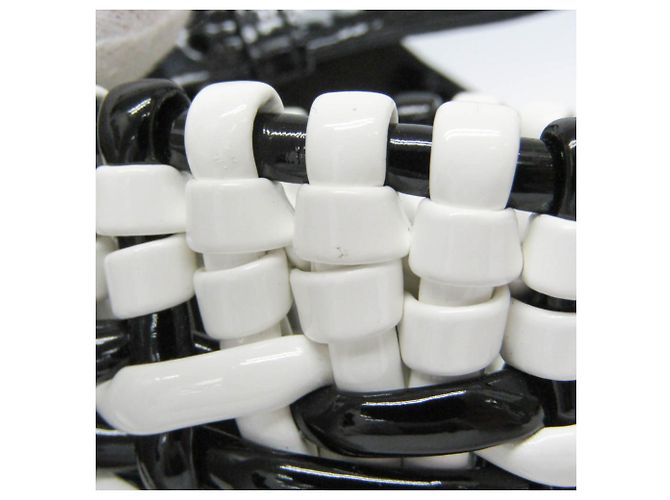 Borsa in pelle Balenciaga Bistro XXS Nero Bianco - vista 8
