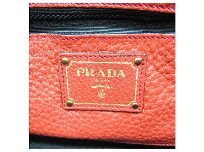 Borsa in pelle Prada VIT DAINO BN2673 Rosso - vista 18