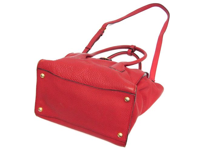 Borsa in pelle Prada VIT DAINO BN2673 Rosso - vista 3