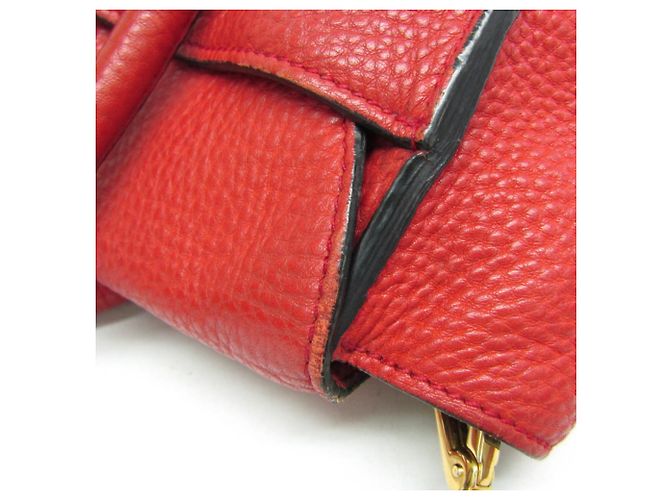 Borsa in pelle Prada VIT DAINO BN2673 Rosso - vista 7
