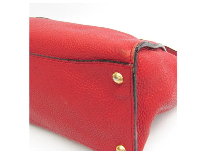 Borsa in pelle Prada VIT DAINO BN2673 Rosso - vista 8