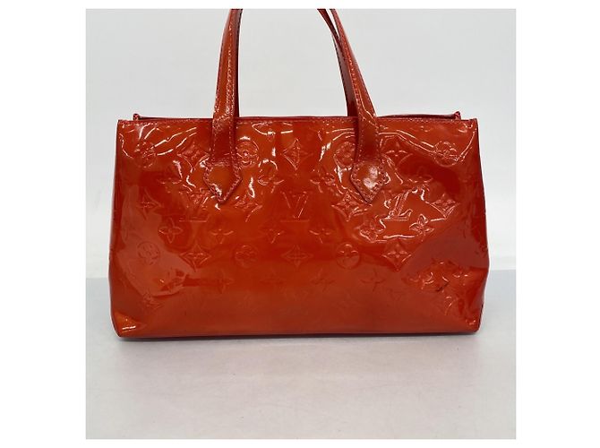 Borsa Louis Vuitton Vernis Wilshire PM Rosso - vista 13