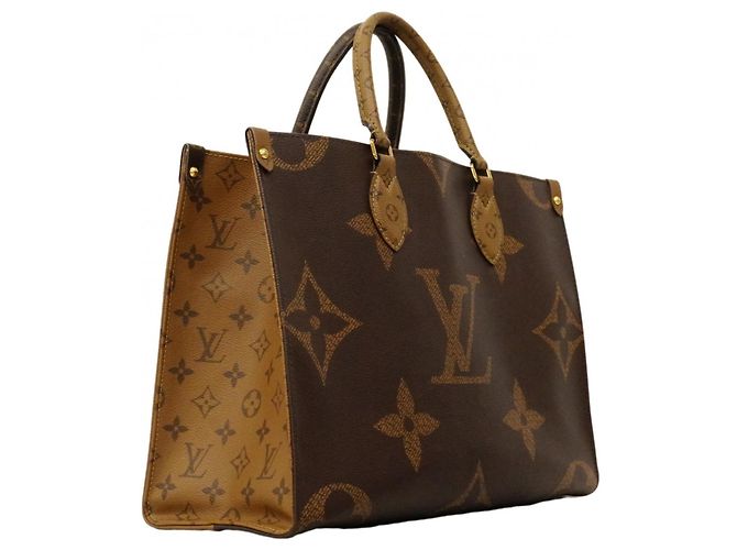 Borsa tote OnTheGo MM Monogram Giant Reverse Louis Vuitton Marrone - vista 2