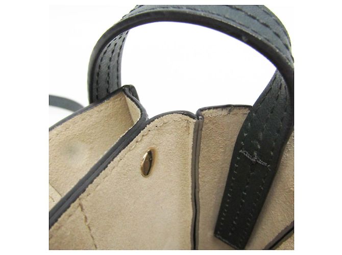 Borsa a spalla in pelle e suede Chloé Faye da donna in verde scuro - vista 15