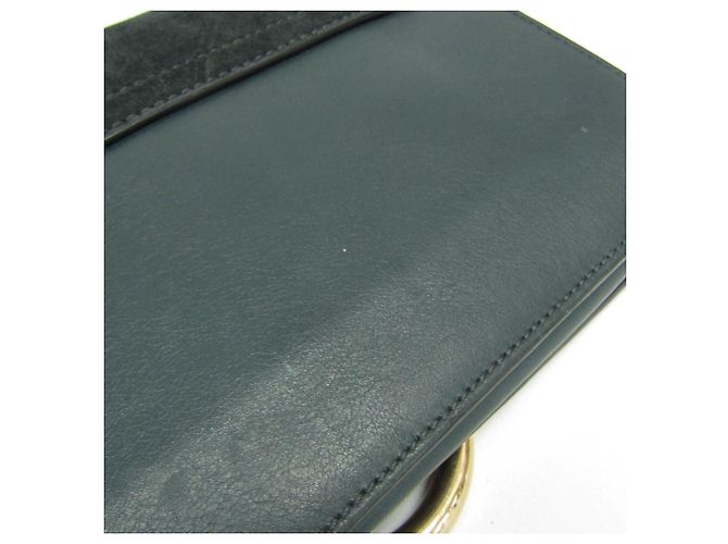 Borsa a spalla in pelle e suede Chloé Faye da donna in verde scuro - vista 5