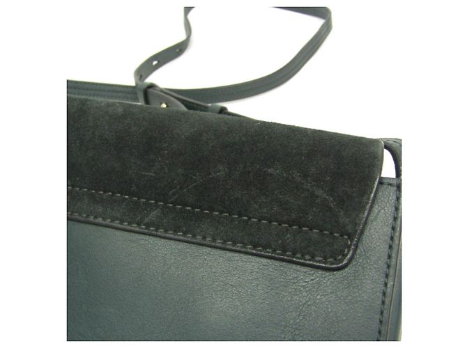 Borsa a spalla in pelle e suede Chloé Faye da donna in verde scuro - vista 6