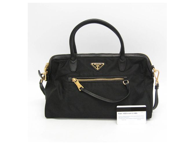 Borsa a mano e borsa a spalla Prada TESSUTO BL0627 per donne Nero - vista 2