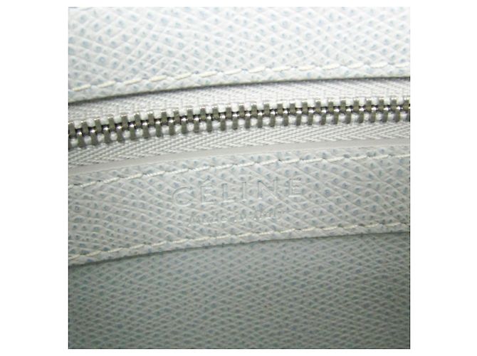 Céline Borsa a Spalla Piccola in Pelle Celine Vertical Cabas Marrone Blu chiaro - vista 15