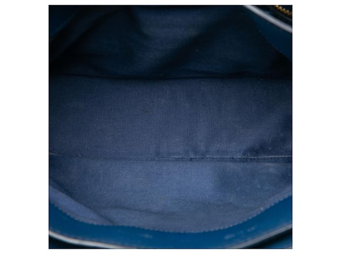 Bolsa Madras em couro de cabra azul Miu Miu - vista 4