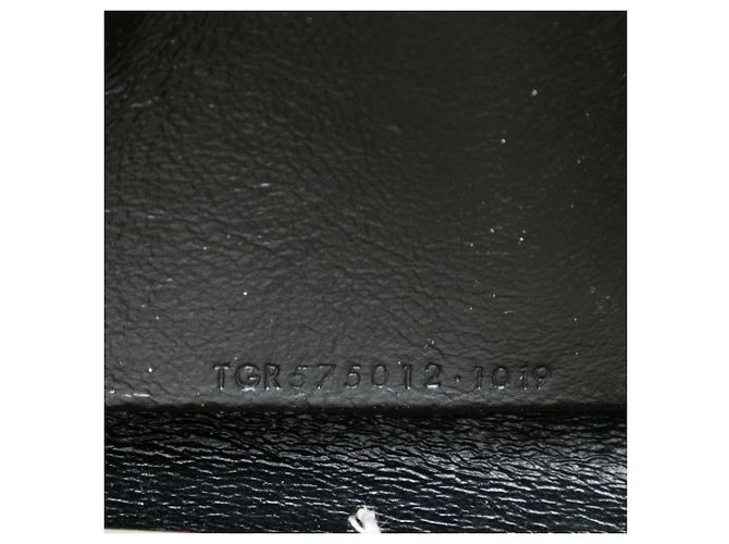 Saint Laurent White Leather Monogram Sulpice Chain Wallet - view 6