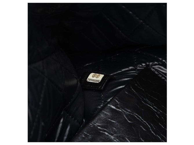 Clutch Chanel in pelle di vitello nera usurata Je Ne Suis Pas En Solde - vista 6