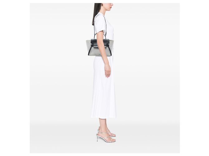 Belt Bag Céline Graue Mini-Canvas- und Leder-Gürteltasche von Celine Braun - Ansicht 7