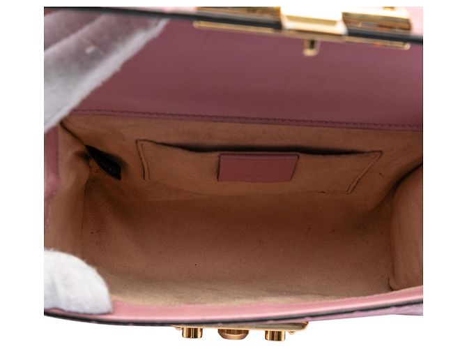 Padlock Borsa a tracolla piccola Guccissima rosa con lucchetto Gucci - vista 4