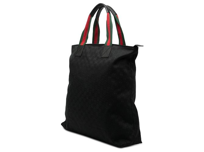 Gucci Schwarze GG Canvas Vertikale Tote - Ansicht 2