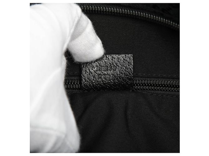 Gucci Schwarze GG Canvas Vertikale Tote - Ansicht 6