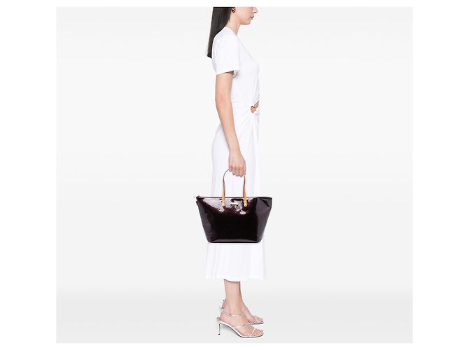 Louis Vuitton Purple Monogram Vernis Bellevue GM Porpora - vista 6