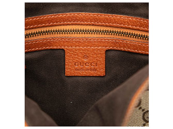Borsa a tracolla Gucci in tela GG beige con borchie. - vista 5