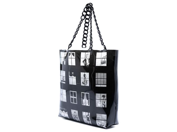 Borsa finestra Coco in vinile nero Chanel - vista 2