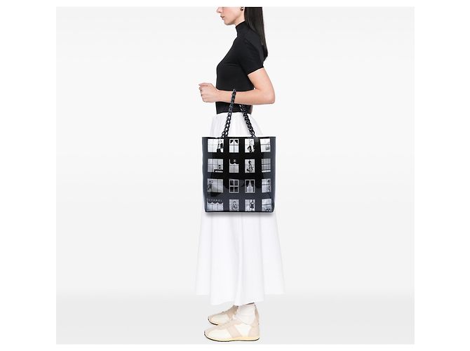 Borsa finestra Coco in vinile nero Chanel - vista 7
