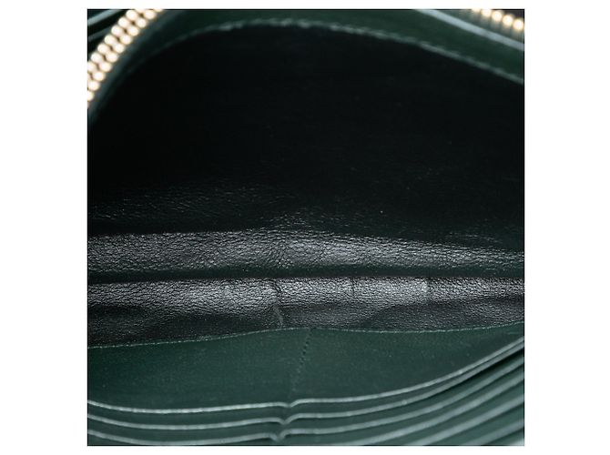 Cartera de cadena Diamond Becky en piel de cordero acolchada verde Saint Laurent - vista 4