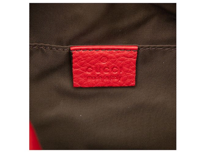 Gucci Rote Leder Soho Kosmetiktasche - Ansicht 5