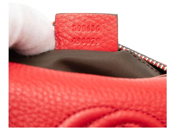 Gucci Rote Leder Soho Kosmetiktasche - Ansicht 6