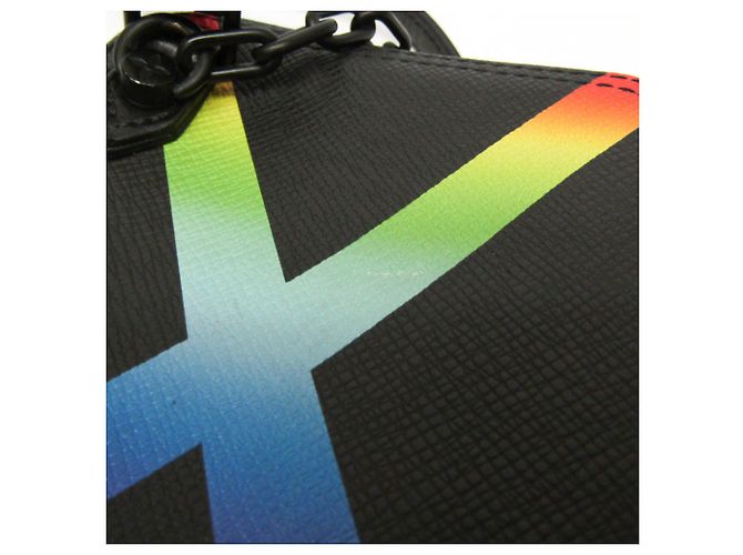 Borsa a spalla Messenger Danube in Taiga di Louis Vuitton Nero Multicolore - vista 7
